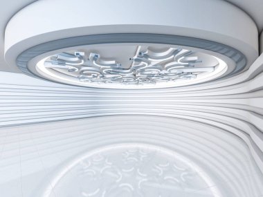 Modern mimari arka plan, beyaz açık alan boş 