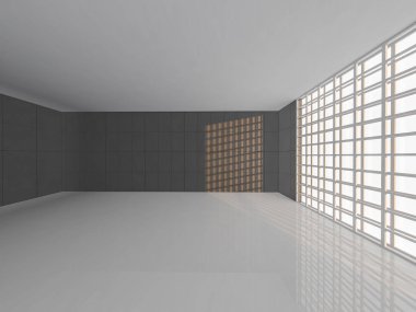 Modern mimari arka plan, beyaz açık alan boş 