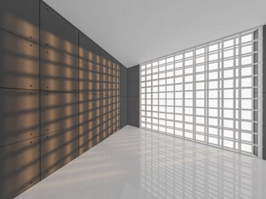 Modern mimari arka plan, beyaz açık alan boş 