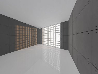 Modern mimari arka plan, beyaz açık alan boş 