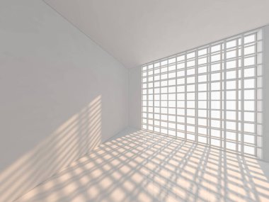 Modern mimari arka plan, beyaz açık alan boş 