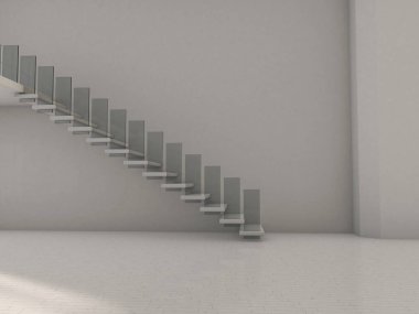 Modern mimari arka plan, beyaz açık alan boş 