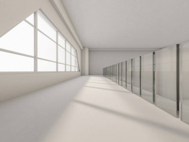 Modern mimari arka plan, beyaz açık alan boş 