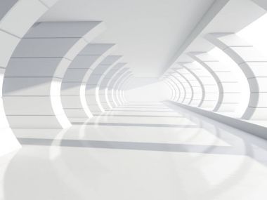 Modern mimari arka plan, beyaz açık alan boş 