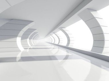 Modern mimari arka plan, beyaz açık alan boş 