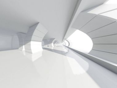 Modern mimari arka plan, beyaz açık alan boş 