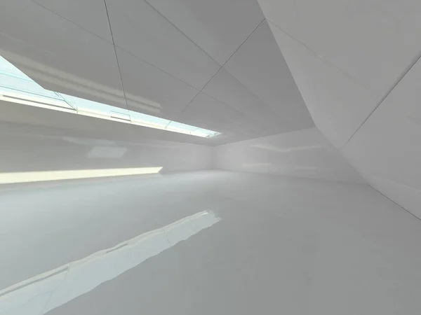 Абстрактный фон современной архитектуры, пустое белое открытое пространство — стоковое фото