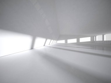 Modern mimari arka plan, beyaz açık alan boş 