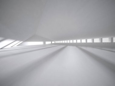 Modern mimari arka plan, beyaz açık alan boş 