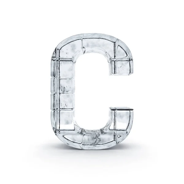 Алфавіт зроблений з льоду. 3D візуалізація — стокове фото