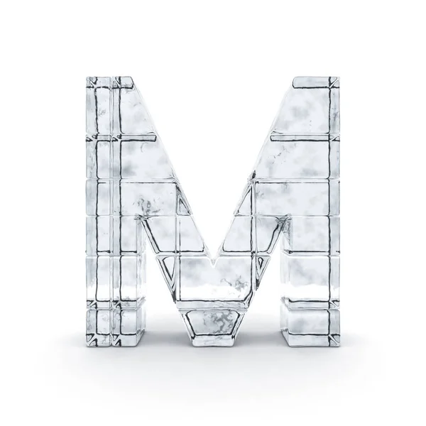 Alfabeto hecho de hielo. Renderizado 3D —  Fotos de Stock