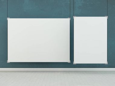 Boş afiş poster, mockup. 3D render