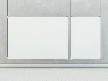 Boş afiş poster, mockup. 3D render