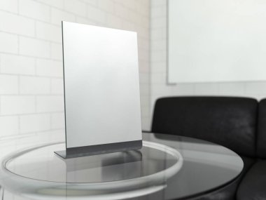 Menü Çerçeve tablo sahte. 3D render