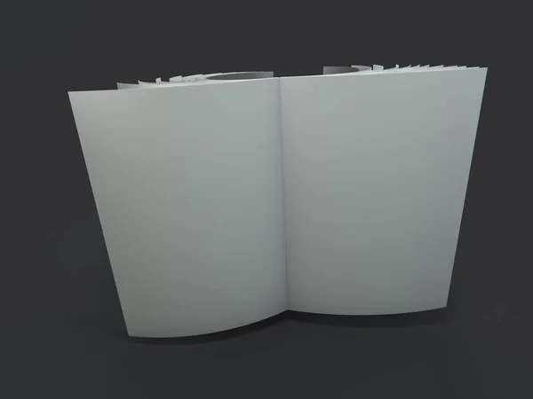 Tidskrift, häfte eller broschyr mockup mall. 3D-rendering — Stockfoto
