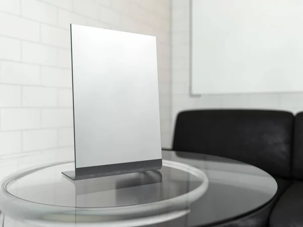 Menü Çerçeve tablo sahte. 3D render