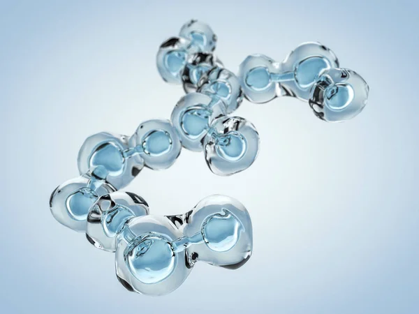 Molécula de agua. Estructura. Renderizado 3D — Foto de Stock