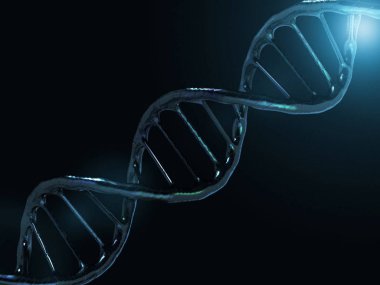 Dijital illüstrasyon bir Dna modeli. 3D render