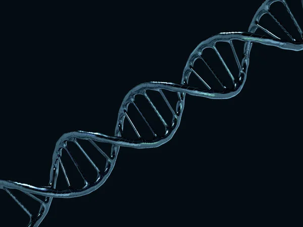 Illustrazione digitale di un modello di DNA. Rendering 3D — Foto Stock