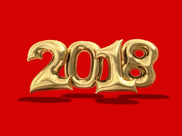 New year balloons. 3D rendering — Stock Photo, Image