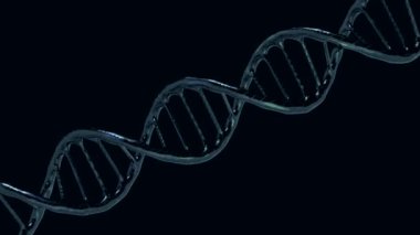 Animasyonlu Dna zinciri modeli. 3D render