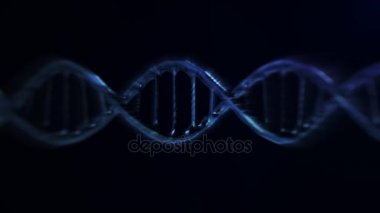 Animasyonlu Dna zinciri modeli. 3D render