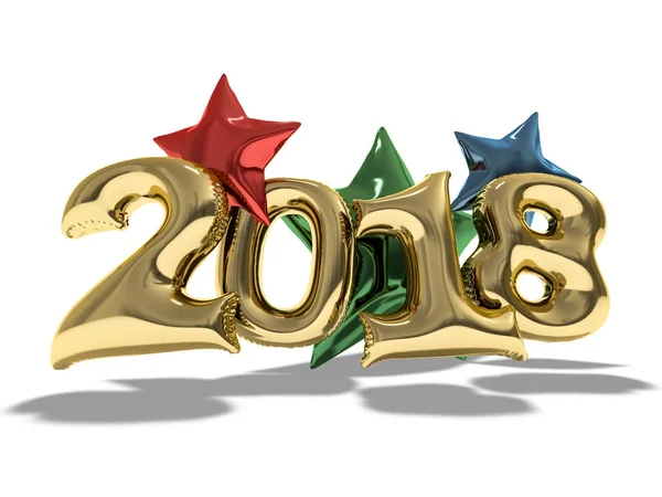 New year balloons. 3D rendering — Stock Photo, Image