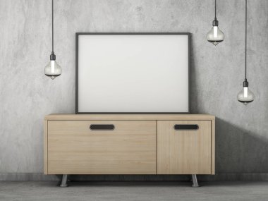 Poster çerçeve Mockup iç ile. 3D