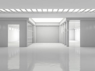 Soyut modern mimari arka plan. 3d oluşturma