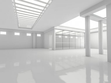 Soyut modern mimari arka plan. 3d oluşturma