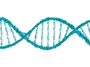 DNA zinciri. Bilimsel arka plan. 3D render