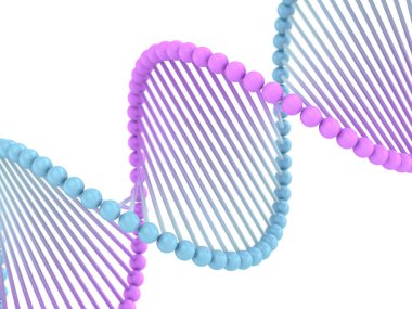 DNA zinciri. Bilimsel arka plan. 3D render