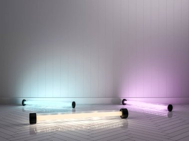 Boş duvar lambaları. 3D