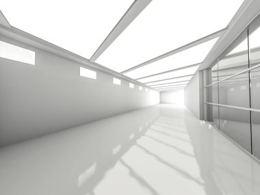 Soyut modern mimari arka plan. 3d oluşturma