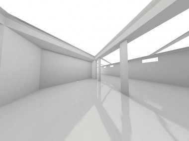 Soyut modern mimari arka plan. 3d oluşturma