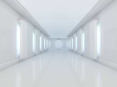 Soyut modern mimari arka plan. 3d oluşturma