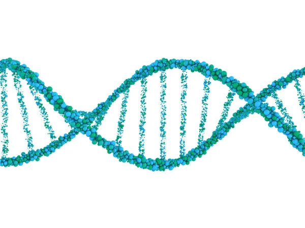 Ланцюг ДНК. Анотація наукових праць. 3D візуалізація — стокове фото