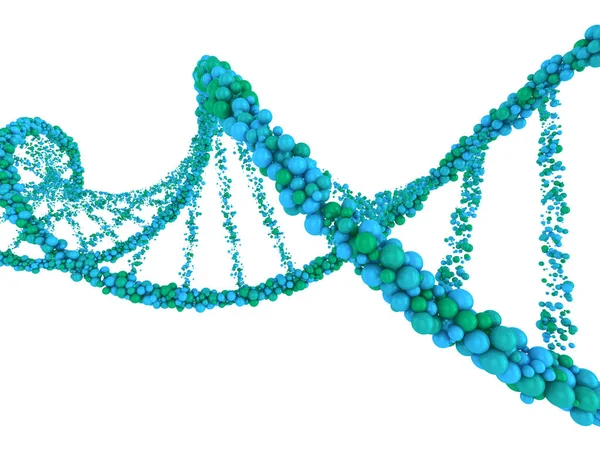 Łańcuch DNA. Streszczenie tło naukowe. renderowania 3D — Zdjęcie stockowe