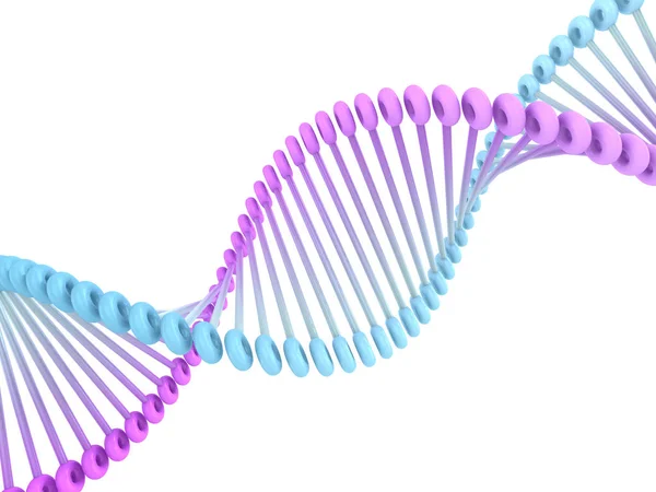 DNA-kedjan. Abstrakta vetenskapliga bakgrund. 3D-rendering — Stockfoto