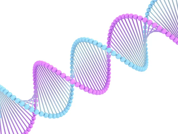DNA-kedjan. Abstrakta vetenskapliga bakgrund. 3D-rendering — Stockfoto