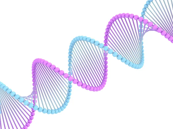 Dna 鎖。抽象的な科学的背景。3 d レンダリング — ストック写真