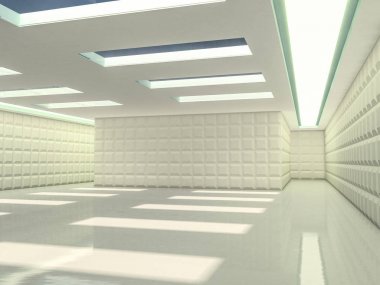 Soyut modern mimari arka plan. 3d oluşturma