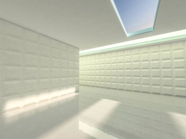 Soyut modern mimari arka plan. 3d oluşturma