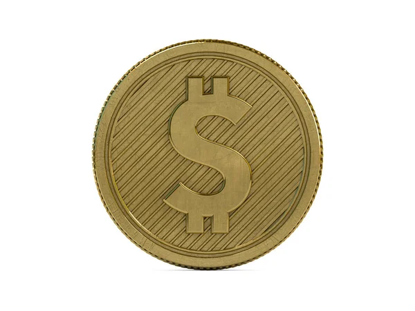 Münzsymbol. Geld-Symbol. isoliert auf weißem Hintergrund. 3d — Stockfoto