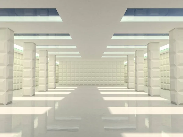 Abstrakt modern arkitektur bakgrund. 3d-konvertering — Stockfoto
