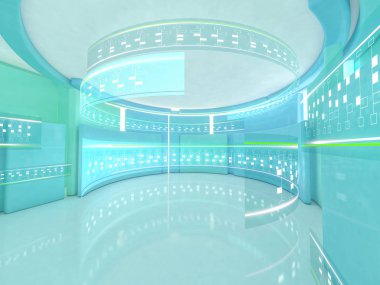 Soyut modern mimari arka plan. 3d oluşturma