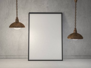 Poster çerçeve Mockup iç ile. 3D