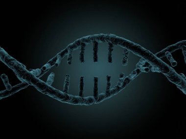 DNA zinciri. Bilimsel arka plan. 3D render