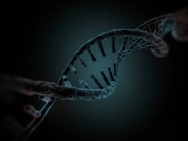 Cadena de ADN. Resumen de los antecedentes científicos. Renderizado 3D — Foto de Stock