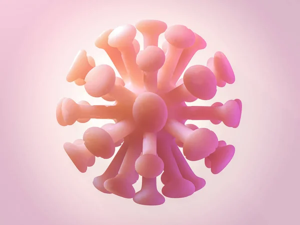 A vírus a szervezetben a makro-szinten. 3D-leképezés — Stock Fotó
